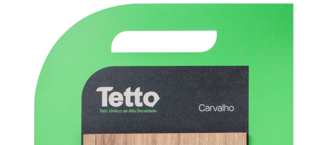 Teto vinílico carvalho - Tetto Revest