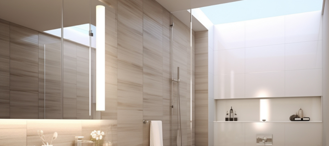 Teto vinílico em banheiro - tetto